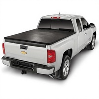 Couverture de benne souple TrailFX à trois plis pour Ford F-150, benne de 6,5 pieds, 2009-2014, vinyle noir, rails en aluminium, poignée de hayon verrouillable