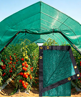 Toile occultante verte, toile pare-soleil avec anneau de fixation, protection UV, imperméable, couverture pour plantes de jardin, adaptée aux terrasses, aux tonnelles.