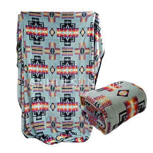 Prix d'usine gris aztèque flanelle polaire jeter couverture géométrique Boho Canada marché King Size couvertures légères pour lit - Product Image 1