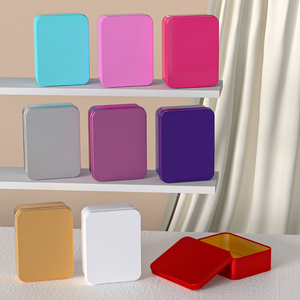 Recyclable <strong>Rectangle</strong> Shape Tinplate Gift Metal Packaging <strong>Box</strong> Can Custom Round Cookie <strong>Sliding</strong> <strong>Tin</strong> <strong>Box</strong> With Lid - Product Image 4