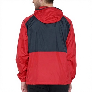 Chaqueta Casual de Invierno para Hombre, Roja y Azul Marino, Sólida, Transpirable, Resistente al Viento, con Cierre de Cremallera, Corte Regular - Product Image 2