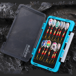 Set <span class=keywords><strong>di</strong></span> 12 Esche Metalliche Rotanti per la Pesca, Kit <span class=keywords><strong>di</strong></span> Esche a Cucchiaio in Metallo, Combo <span class=keywords><strong>di</strong></span> Esche Rotanti, Kit <span class=keywords><strong>di</strong></span> Esche per la Pesca - Product Image 3