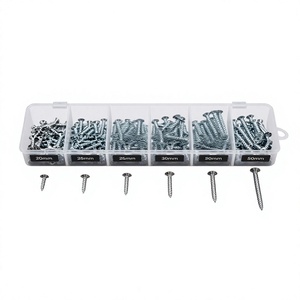 Kit Surtido <span class=keywords><strong>de</strong></span> <span class=keywords><strong>Tornillos</strong></span> <span class=keywords><strong>para</strong></span> Madera, 152 Piezas, Plateados con Zinc, Acero C1022, Cabeza Plana, Phillips, 6 Tamaños, en Caja <span class=keywords><strong>de</strong></span> Almacenamiento, Uso General - Product Image 1