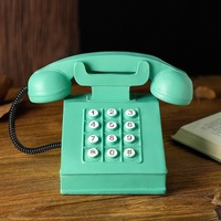 Décorations de salon : Téléphone décoratif de style européen miniature de luxe en résine, modèle américain, en forme de livre, pour arbre téléphonique