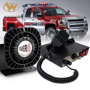 Bocina <span class=keywords><strong>de</strong></span> <span class=keywords><strong>Alarma</strong></span> <span class=keywords><strong>de</strong></span> 12V 200W, Sirena <span class=keywords><strong>de</strong></span> Policía para Automóvil + Micrófono, Altavoz PA, Campana Electrónica con Volumen Ajustable, Advertencia/Grabación - Product Image 1