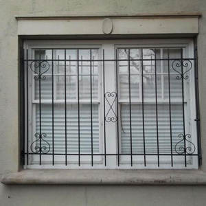 Rejillas de seguridad para ventanas, diseño de barras de acero, color blanco o negro, de hierro forjado - Product Image 3