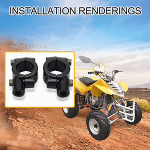 GOOFIT <span class=keywords><strong>Adaptateur</strong></span> universel noir pour rétroviseur de guidon de 10mm 7/8 "pour <span class=keywords><strong>moto</strong></span> cyclomoteur Dirt Pit Bike ATV - Product Image 6