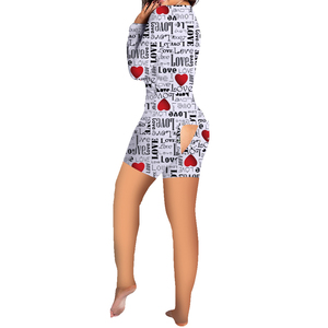 All'ingrosso su ordinazione tutina per adulti pigiami per estate e autunno manica lunga Onsies <span class=keywords><strong>con</strong></span> patta di testa per san valentino - Product Image 3