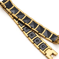 Bracelet magnétique en pierre pour hommes en acier inoxydable All-Match Sports Ceramic Shell Send Family And Friends