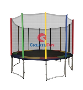 <span class=keywords><strong>Trampoline</strong></span> de jardin CreateFun avec filet de sécurité, certifié TUV, en PVC et <span class=keywords><strong>mousse</strong></span>, pour parc de saut, avec longue barre de maintien - Product Image 3