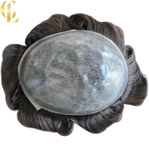 Prótesis Capilar Europea Virgen de Envío Rápido Goodluck <span class=keywords><strong>para</strong></span> <span class=keywords><strong>Hombres</strong></span>, con Base de PU Fina y Anclaje en V, Liso y con Ondas Naturales Inyectadas - Product Image 2