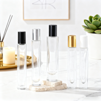 5ml 10ml 15ml rouleau de verre vide sur des bouteilles pour huiles essentielles avec des boules de rouleau en acier inoxydable