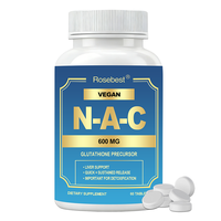 Comprimés de NAC à libération biphasée végétaliens sous marque privée OEM 600mg – Supplément de N-Acétyl-L-Cystéine pour le soutien hépatique et antioxydant