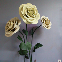 Rose artificielle géante rose vif en EVA, imperméable, écologique, durable, moderne, pour décoration de mariage, événement, fête, anniversaire, scène, Bangni