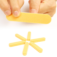 Portable 100/180 Mini Lime À Ongles Lavable Tampon À Ongles Bande Mini Jaune Éponge Limes À Ongles