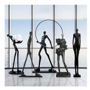 Modern Creative Design Hotel Project Indoor Decor Human Triangle <strong>Side</strong> <strong>Lamp</strong> Art Sculpture Ball Holding LED Standing Floor <strong>Lamp</strong> - Product Image 6