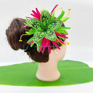 Tiara <span class=keywords><strong>Hawaiana</strong></span> de Conchas para Mujer, con Diseño de <span class=keywords><strong>Tortuga</strong></span> Tropical y Tatuajes Tribales, Plumerias, para Bodas en la Playa, Fiestas Luau, 16 cm - Product Image 2