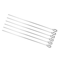 Brochettes de kebab en métal larges et réutilisables pour l'extérieur Grille de four Grill BBQ Barbecue Viande Poulet Pomme de terre Crevettes Aliments Pizza Outils