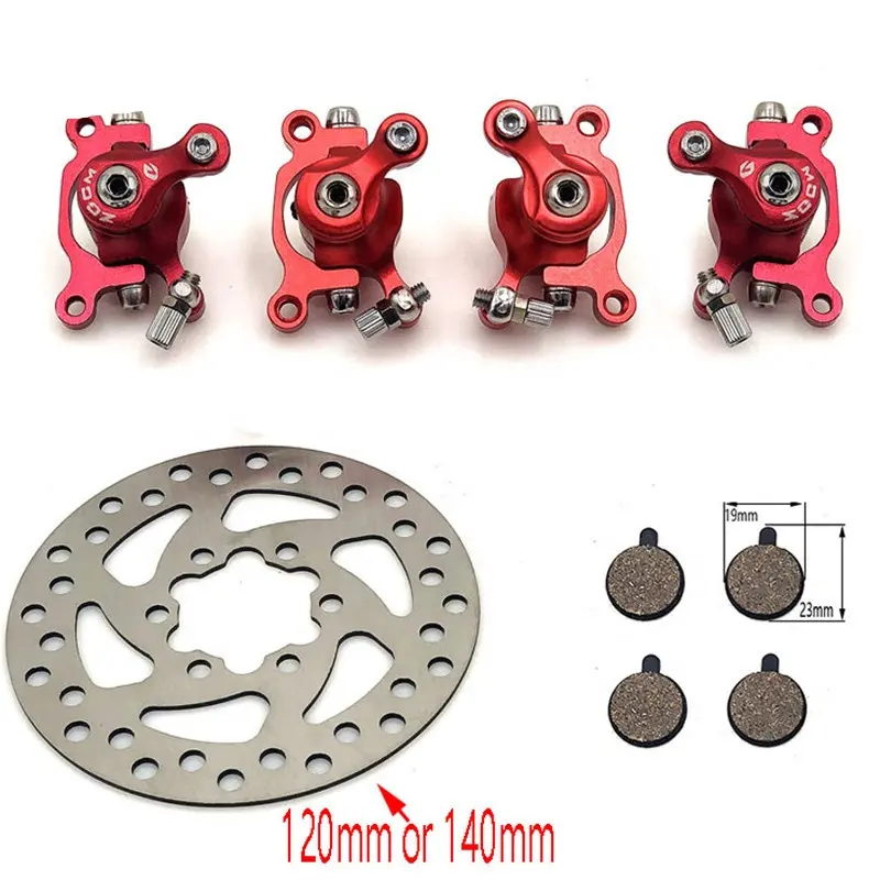 For ZOOM Disc Brake for Electric scooter 10 inch electric With 140 mm 120mm brake pads metal pad Brake Rotor Bike parts