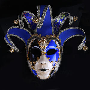 Fabricant <span class=keywords><strong>de</strong></span> <span class=keywords><strong>masques</strong></span> <span class=keywords><strong>de</strong></span> mascarade intégral Jester vénitien en Chine avec cloche unisexe Halloween <span class=keywords><strong>carnaval</strong></span> <span class=keywords><strong>venise</strong></span> fête décoration murale - Product Image 3