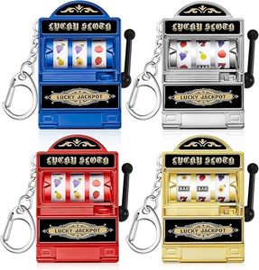 Porte-clés machine à sous Las Vegas rose, mini modèle fonctionnel avec poignée, cadeau souvenir pour les amateurs de casino et les collectionneurs - Product Image 6