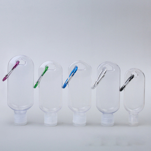 Botella de Spray de Plástico PET Transparente de 50ml 60ml Personalizada, No Tóxica, con Bomba Pulverizadora y Gancho Metálico para Perfume, Desinfectante de Manos y Cosméticos - Product Image 6