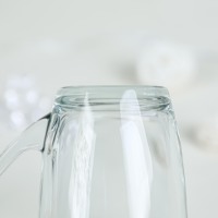Tasse en verre personnalisée en gros d'usine tasses à thé en verre avec poignée pour la maison fête de mariage