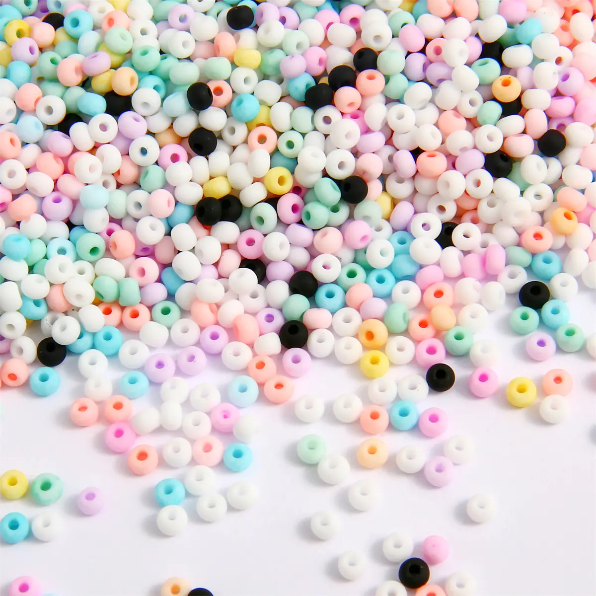 450g 2/3/4mm Solid Color Frosted Glass Seed Beads For Handmade DIY Bracelet Necklace Jewelry Making Beaded accessories