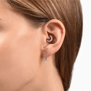 Xjy Offre Spéciale 925 sterling argent nez anneau clip or plaqué zircon helix piercing cartilage boucle d'oreille en gros piercing bijoux