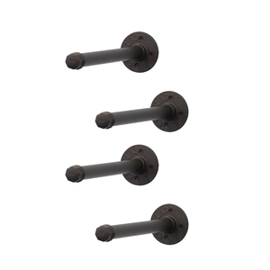 Support d'<span class=keywords><strong>étagère</strong></span> de tuyau en métal bricolage mural robuste support de rangement en fer rustique de Style industriel Vintage pour vêtements et rangement - Product Image 2