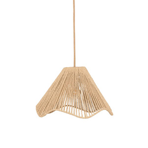 Abat-jour en acier et papier VITO 37x24,5 cm naturel - Product Image 1