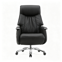 Chaise de bureau de direction à dossier haut avec repose-pieds, chaise de patron inclinable en cuir PU pour bureau de direction