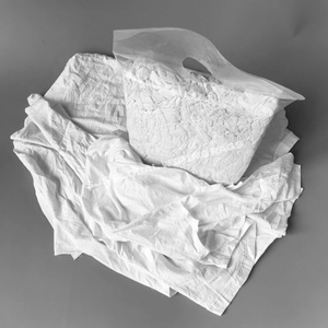 50LB de Trapos de Limpieza Grado A, Trapos Blancos de Camiseta de 40-60 CM, Trapos de Algodón Blancos de Fábrica, Trapos Reciclados Blancos - Product Image 1