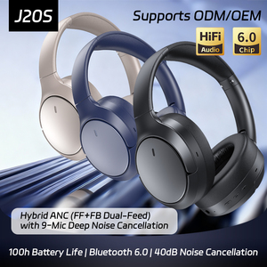 <span class=keywords><strong>Casque</strong></span> sans fil J20S avec bandeau, 9 micros, réduction de bruit hybride ANC, oreillettes en mousse à mémoire de forme, 40 mm, 750 mAh, son surround 3D, <span class=keywords><strong>casque</strong></span> Bluetooth - Product Image 1