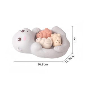 PVC Floating <strong>Bathtub</strong> <strong>Toy</strong> 4 Pieces Otter Family Set 2-4 Years Birthday Gift Montessori <strong>Toys</strong> Non-Porous Press Spray Bath <strong>TOYS</strong> - Product Image 5