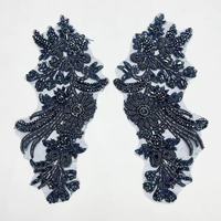 Weshine Patchs personnalisés en tissu feutre 3D, fleurs en diamant, paillettes dorées, brodés, appliques en dentelle perlée, à coudre, en résine pour robe de mariée