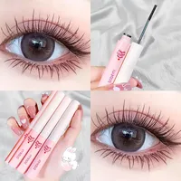 Mascara à brosse ultra-fine, maquillage en fibres de soie, allonge les cils, imperméable, séchage rapide, mascara mat brun noir, cosmétiques