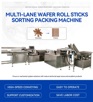 Machine d'emballage automatique pour rouleaux de gaufrettes HANNPRO, comptage, tri, ligne d'emballage à une ou deux étapes