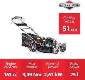 POWER PRODUCTS NAX3001S pour Briggs Stratton 650EX Moteur 1631 cm³ ReadyStart 51 Kosz 75l Roues avant Tondeuse à essence NAX P - Product Image 3