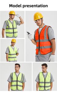 سترة أمنية تحذير البناء وضوح عالية العمل عاكس الملابس إشارة معدات السلامة سترة عاكسة - Product Image 3