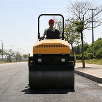 Rouleau compresseur routier robuste de 12 tonnes pour le pavage d'asphalte sur de grandes surfaces, rouleau compresseur routier de 12 tonnes
