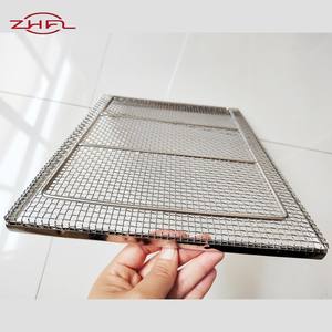 ตะแกรงย่างถ่าน16X21ซม. ที่กันการกัดกร่อนโลหะทนความร้อนที่จับบาร์บีคิวกลางแจ้ง - Product Image 4