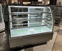 Vitrine réfrigérée commerciale en verre incurvé de 1200 mm pour gâteaux, vitrine de boulangerie, armoire réfrigérée pour café/hôtel/restaurant