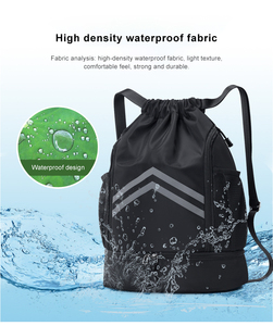 Mochila Deportiva Impermeable con Cordón, Personalizable con Logotipo, Regalo Promocional, Impresión por Sublimación, Nailon y Poliéster, con Cremallera - Product Image 6