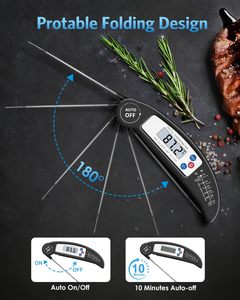 Wholesale <b>Foldable</b> Plastic LCD Display Digital Electronic Portable <b>BBQ</b> Meat Grill Thermometer for Cooking - Product Image 3