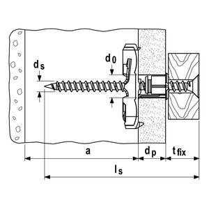 Tapón basculante de nailon Duotec 10 SP con tornillo cilíndrico (25 uds) - Product Image 4