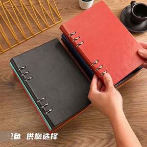 Carpetas personalizadas A5/B5 6-Pocket Tapa dura Hojas sueltas 6-Ring Business PU Leather Notebook - Product Image 2