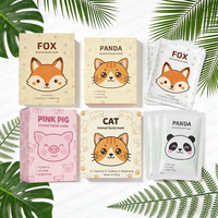 Masque facial animalier de dessin animé très populaire, masque hydratant et nourrissant pour la beauté de la peau des femmes, éclaircissant et anti-âge