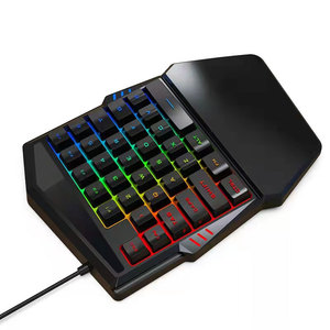 Carte de jeu filaire USB Rgb à une main gauche et clavier Teclado Y Para Celular E Mouse <span class=keywords><strong>Gamer</strong></span> Combo pour PUBG Mobile - Product Image 4