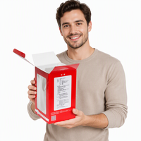 Boîte en carton ondulé écologique et recyclable avec fenêtre, fond à boucle simple, pour l'emballage de produits domestiques, personnalisable